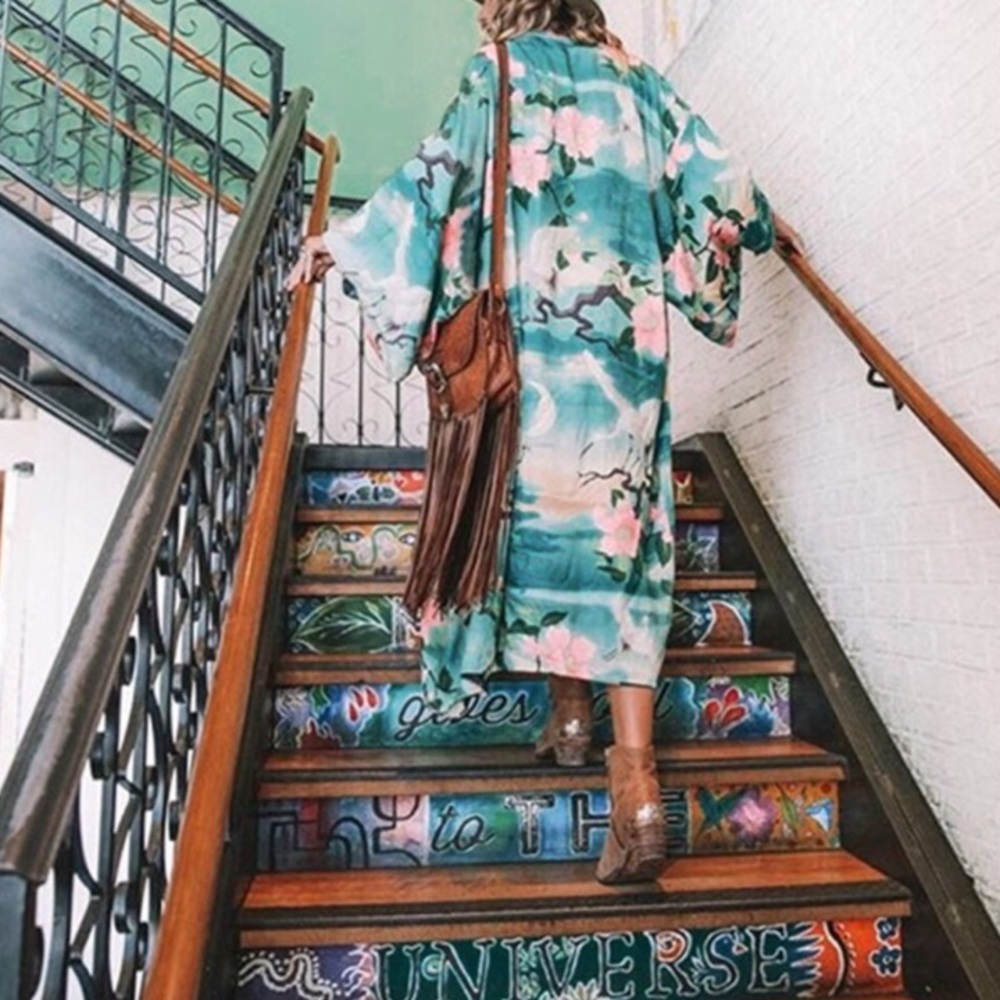 Tropical Bohemian Kimono Duster - Picture 8 of 8